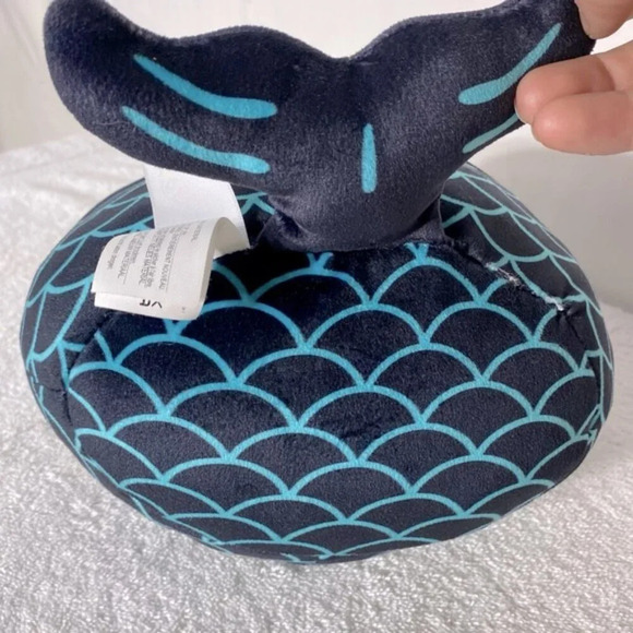 Halloween Sheika Skeleton Cat Mermaid Black Blue Squishmallow Plush - Picture 6 of 11